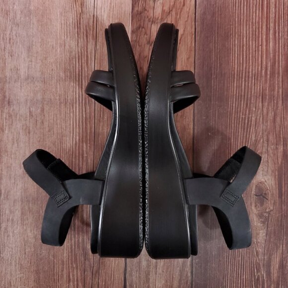 Ecco Flowt LX Womens Size 41 US 10-10.5 Black Strappy Wedge Sandals - Picture 9 of 14